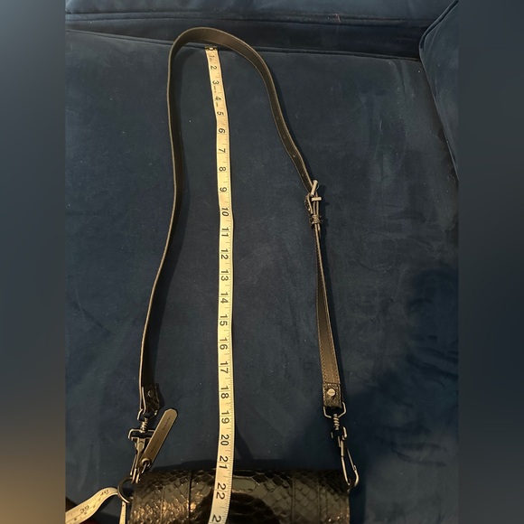 Proenza Schouler mini Carved Python PS1 crossbody bag black w gunmetal hardware - Picture 7 of 16